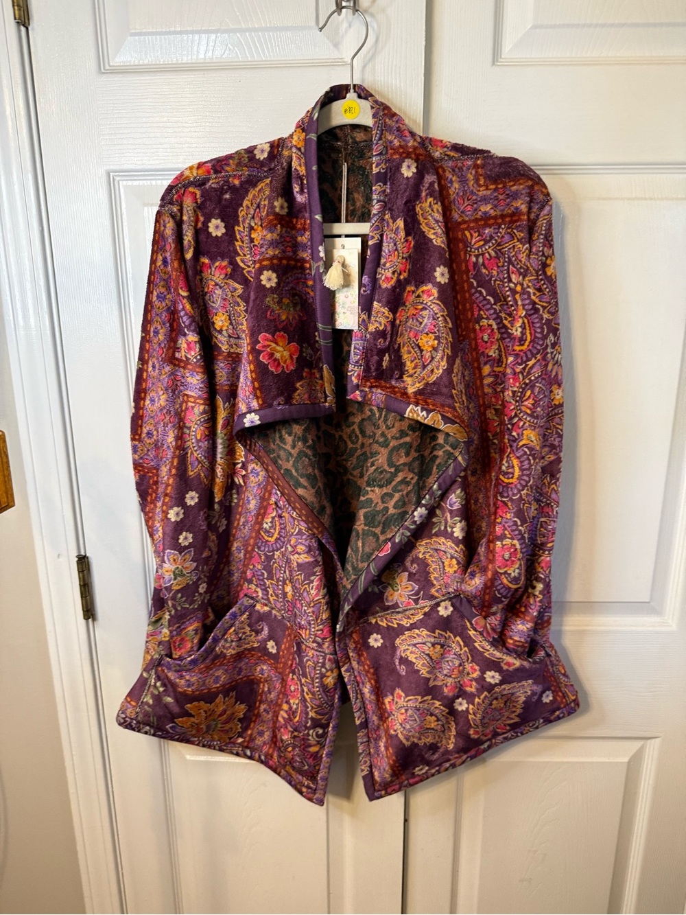 Johnny Was Joan Wrap Binded Sherpa Jacket REVERSIBLE!